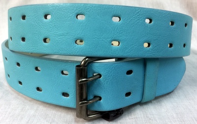 Wholesale Blue Two Hole PU LEATHER BELT