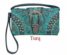 Wholesale Western BUCKLE Wallet Purse Turquoise