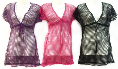 Wholesale See Through Lace Cover Up SHIRT Assorted