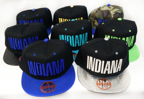 Wholesale Snap Back Flat Bill Indiana Assorted Colors