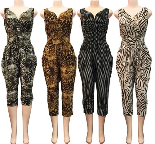 Wholesale Romper with Assorted Print and Colors