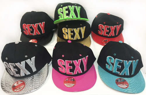 Wholesale Snap Back Flat Bill Block Letter Sexy Assorted Colors