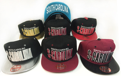 Wholesale Snap Back Flat Bill South Carolina Assorted Color HATs