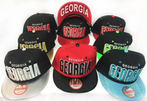 Wholesale Snap Back Flat Bill Georgia Assorted Color HATS