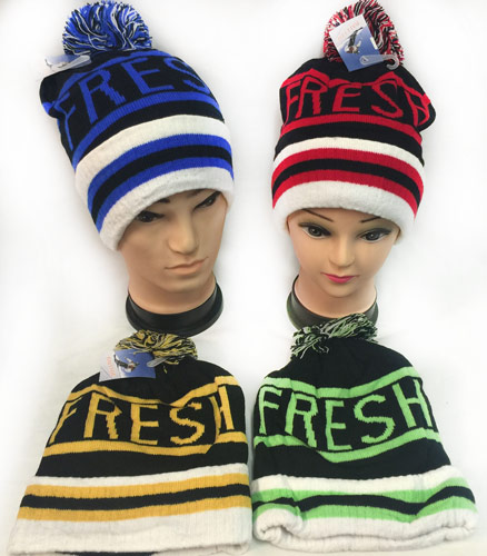 Wholesale Winter Knitted Beanie HAT Fresh Assorted Colors