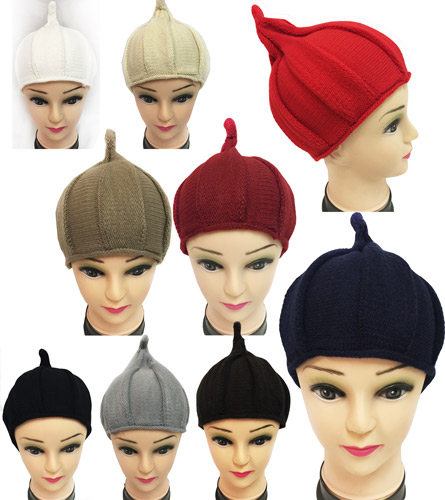 Wholesale Winter Knitted Women HAT with Pointy End Assorted Color