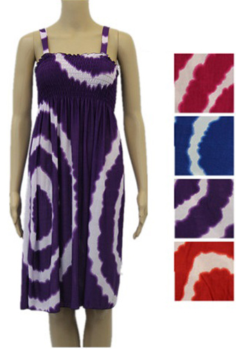 Wholesale Adult Tie Dye Effects Circle Dresses