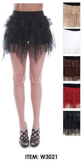 Wholesale Handkerchief Bottom lace mini skirts