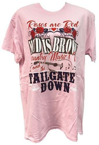 Wholesale Pink T Shirt Roses Are Red Mud Is Brown Assorted Size