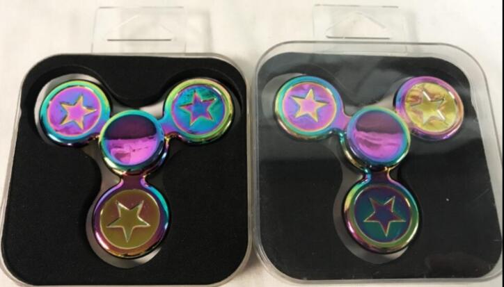 Wholesale Rainbow Stars Alloy Metal Fidget Spinners