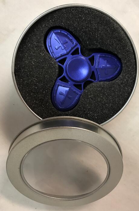 Wholesale Blue Cross Metal Alloy Zinc Fidget Spinner