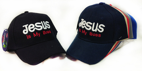 Wholesale Adjustable BASEBALL Hat Jesus Is My Boss Assorted Color