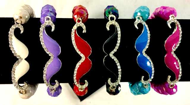 Wholesale Mustache Bracelet assorted colors