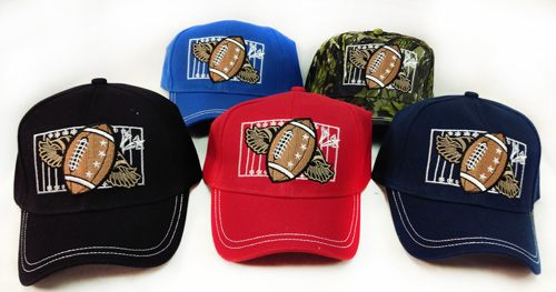 Wholesale Adjustable BASEBALL Hat Kids Size Football Design