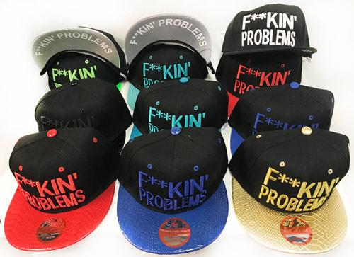 Wholesale Snap Back Flat Bill F**kin' Problems Assorted Colors