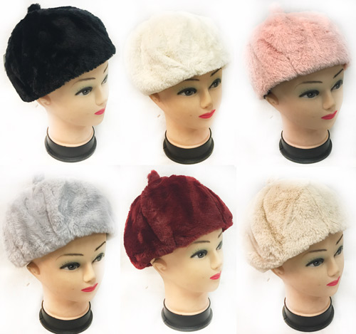 Wholesale Faux Fur LADIES Winter Hat Assorted Colors