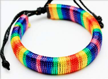 Wholesale Rainbow color LEATHER Bracelet