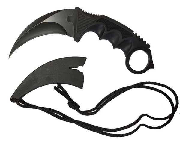 7 1/2'' Black NECKLACE Knives Karambit