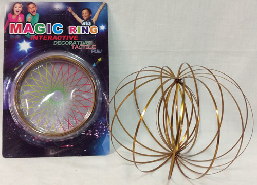 Wholesale Yellow Golden Flow RING Magic RING Kinetic SpRING Toy