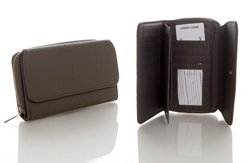 Zip Around Continental Wallet - Dark Silver