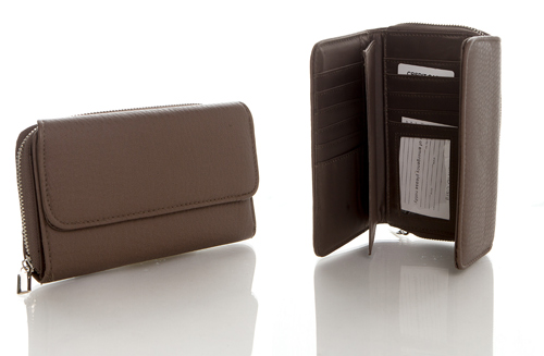 Zip Around Continental Wallet - Grey