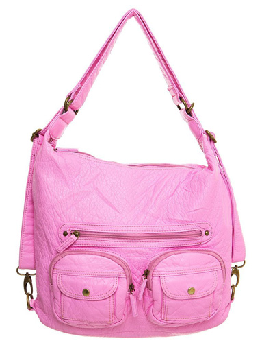 Convertible Crossbody Backpack - Pink