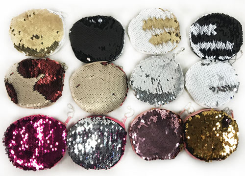 Wholesale Double Sided Sequins Coin PURSE Assorted Colors