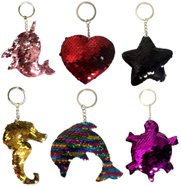 Wholesale Sequins Sea ANIMAL styles keychian