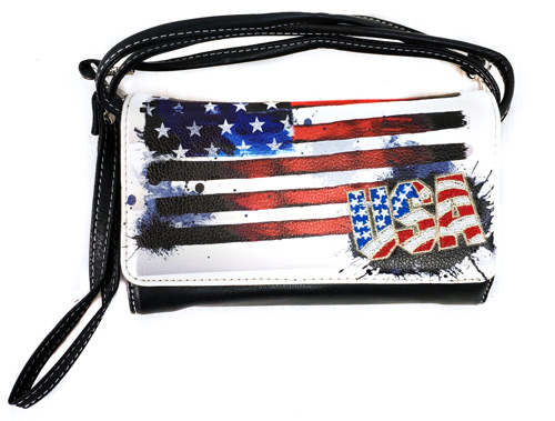 Wholesale WALLET Purse American Flag Print USA Embroidery