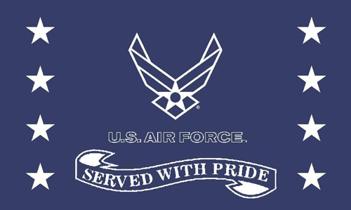 Wholesale Official LICENSED U.S. Air Force Served with Pride Flag