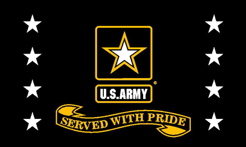 Wholesale LICENSED U.S. Army Served with Pride Black Flag