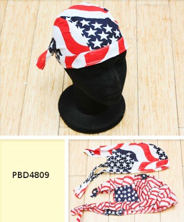 Wholesale Skull Caps Motorcycle HATs Fabric American Flag Print