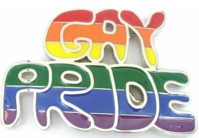 Wholesale Gay pride Rainbow BELT Buckle