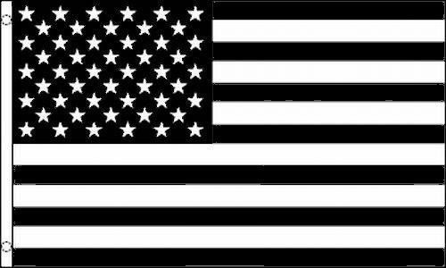 Wholesale Black & White American FLAG