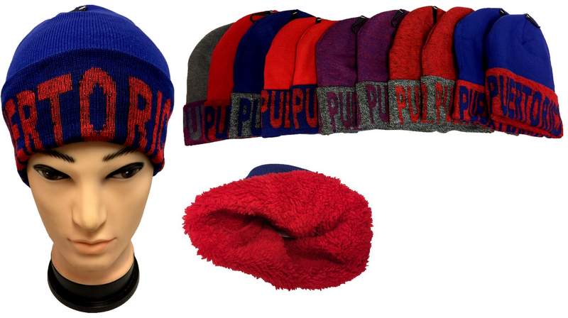 Wholesale PUERTO RICO Plush Lining winter hat