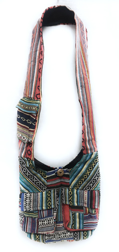 Wholesale Nepal Hobo Purse Plain with Two Front POCKETS
