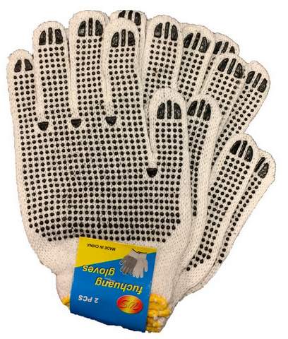 Wholesale Multi-purpose work GLOVES with black rubber dots