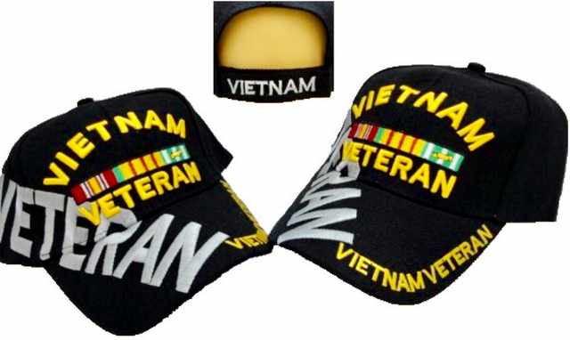 Wholesale Baseball HATS Vietnam Veteran Large Letter