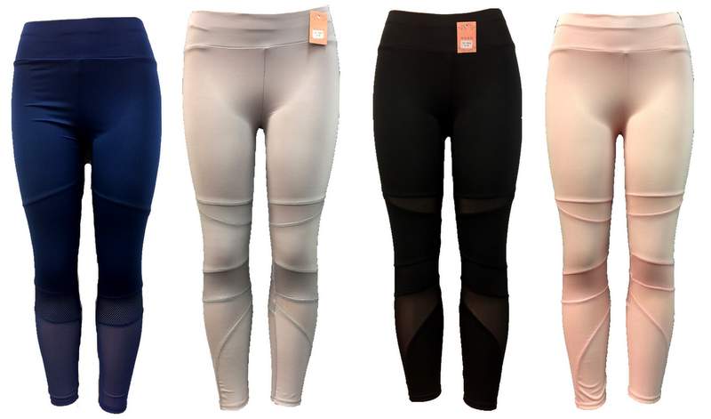 Wholesale Solid Color LEGGING assorted colors Mesh Inserts
