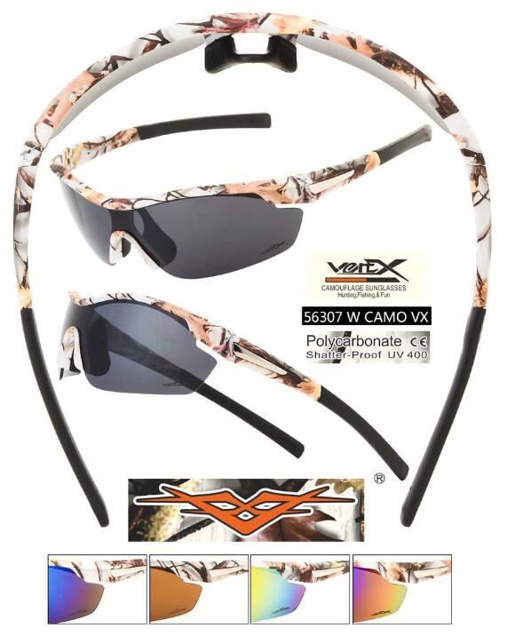 Wholesale White Camouflage SPORTS Wrap SUNGLASSES