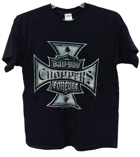 Wholesale Black T Shirt Bad Boys Choppers Forever Assorted Size