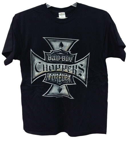 Wholesale Black T SHIRT Bad Boys Choppers Forever Assorted Size