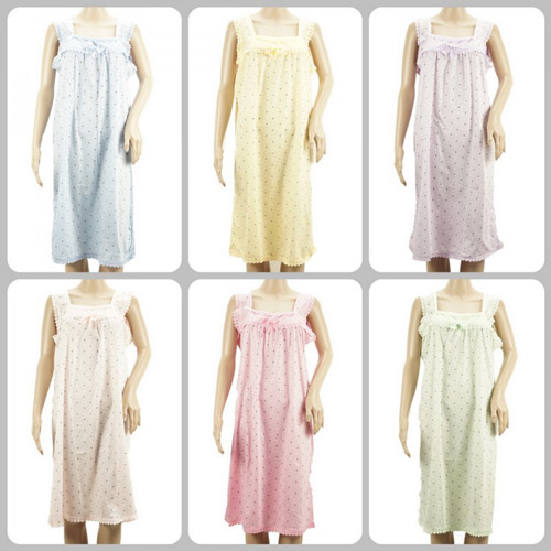 Wholesale Women PAJAMA Night Gown Small Flower Print Assorted