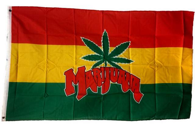 Wholesale Rasta Color Marijuana Leaf FLAG