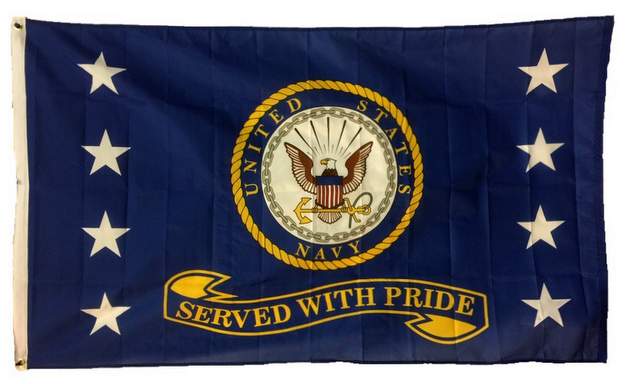 Wholesale LICENSED US Navy Flags Served with Pride