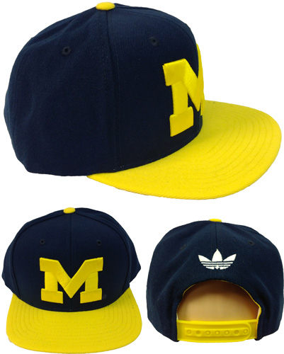 Wholesale Snap Back Flat Bill Michigan Block M Adidas HAT