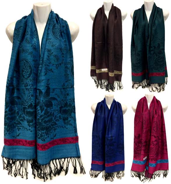 Wholesale Large PASHMINA  with Paisley Pattern Scarves