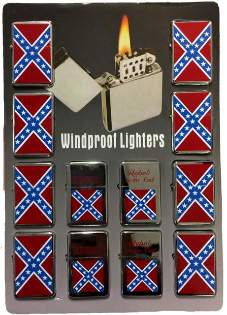 Wholesale Windproof LIGHTER Confederate Rebel Flag Assorted