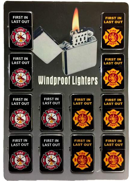 Fire Department (First In x2 & Marble) Refillable LIGHTER (NO Fue