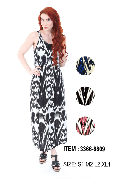 Wholesale GLITTER Scroll Popover Maxi Dress Assorted Colors Size